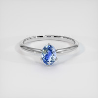 1.06 Ct. Bi Color Sapphire Ring, 14K White Gold 1