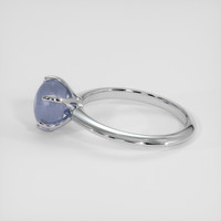 5.21 Ct. Greyish Blue Sapphire Ring, 14K White Gold 4
