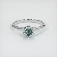 0.74 Ct. Sapphire Ring, 14K White Gold 1