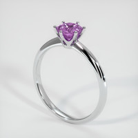 0.64 Ct. Sapphire Ring, 14K White Gold 2