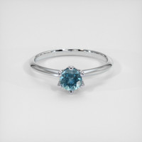 0.81 Ct. Sapphire Ring, 14K White Gold 1