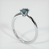 1.12 Ct. Sapphire Ring, 14K White Gold 2