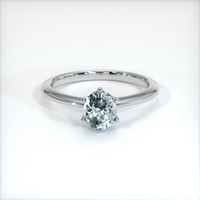 0.72 Ct. Sapphire Ring, 14K White Gold 1