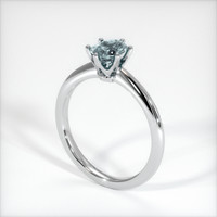 0.72 Ct. Sapphire Ring, 14K White Gold 2