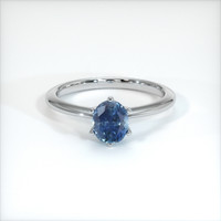 0.62 Ct. Sapphire Ring, 18K White Gold 1