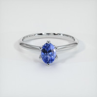 0.85 Ct. Sapphire Ring, 18K White Gold 1
