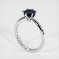 0.72 Ct. Sapphire Ring, 18K White Gold 2