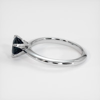 0.72 Ct. Greenish Blue Sapphire Ring, 18K White Gold 4