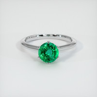 Solitaire Emerald Ring 1.30 Ct., 18K White Gold Preview