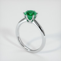 Solitaire Emerald Ring 1.30 Ct., 18K White Gold Preview
