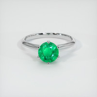 1.74 Ct. Emerald Ring, 18K White Gold 1