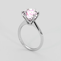 6.07 Ct. Pink Kunzite Ring, 18K White Gold 2