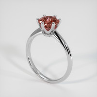 1.53 Ct. Padparadscha Sapphire Ring, 18K White Gold 2