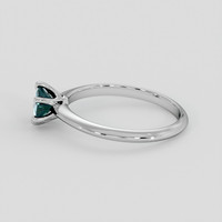 0.72 Ct. Bluish Green Sapphire Ring, 18K White Gold 4