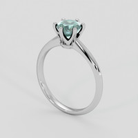 1.22 Ct. Bluish Green Sapphire Ring, 18K White Gold 2