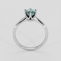 1.22 Ct. Bluish Green Sapphire Ring, 18K White Gold 3