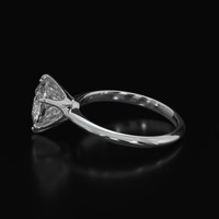 4.07 Ct. White Sapphire Ring, 18K White Gold 4