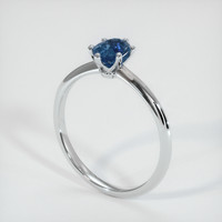 1.07 Ct. Sapphire Ring, 18K White Gold 2