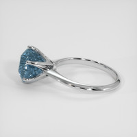 6.99 Ct. Greyish Blue Sapphire Ring, 18K White Gold 4