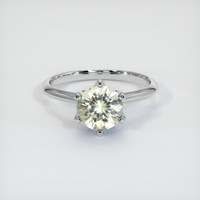 1.39 Ct. Yellow Sapphire Ring, 18K White Gold 1