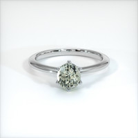 0.71 Ct. Sapphire Ring, 18K White Gold 1