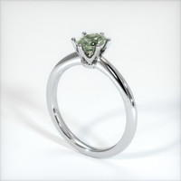 0.71 Ct. Sapphire Ring, 18K White Gold 2