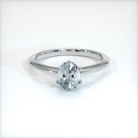 0.70 Ct. Sapphire Ring, 18K White Gold 1
