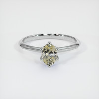 0.91 Ct. Yellow Sapphire Ring, 18K White Gold 1