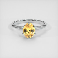 1.30 Ct. Sapphire Ring, 18K White Gold 1
