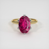 3.20 Ct. Gemstone Ring, 14K White & Yellow 1