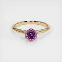 0.88 Ct. Gemstone Ring, 14K White & Yellow 1