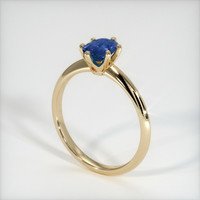 0.98 Ct. Blue Sapphire Ring, 10K Yellow Gold 2