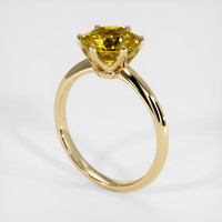 2.10 Ct. Yellowish Green Sphene (Titanite) Ring, 10K Yellow Gold 2