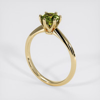 0.80 Ct. Yellowish Green Demantoid Garnet Ring, 10K Yellow Gold 2