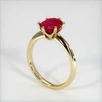 3.08 Ct. Pinkish Red Ruby Ring, 10K Yellow Gold 2