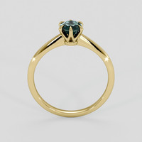 0.81 Ct. Bluish Green Sapphire Ring, 10K Yellow Gold 3