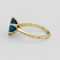4.08 Ct. Greenish Blue Sapphire Ring, 10K Yellow Gold 4