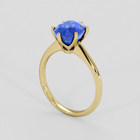 4.41 Ct. Blue Sapphire Ring, 10K Yellow Gold 2