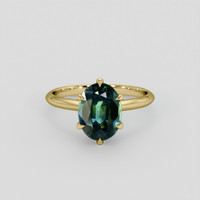 3.01 Ct. Bi Color Sapphire Ring, 10K Yellow Gold 1
