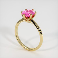 2.09 Ct. Pink Sapphire Ring, 14K Yellow Gold 2