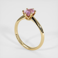 0.85 Ct. Pink Sapphire Ring, 14K Yellow Gold 2
