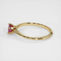 0.50 Ct. Pink Sapphire Ring, 14K Yellow Gold 4