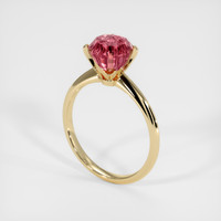 3.07 Ct. Padparadscha Sapphire Ring, 14K Yellow Gold 2