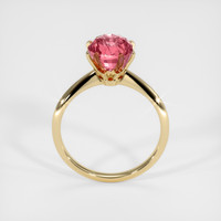 3.07 Ct. Padparadscha Sapphire Ring, 14K Yellow Gold 3