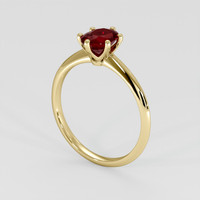 1.05 Ct. Purplish Red Ruby Ring, 14K Yellow Gold 2