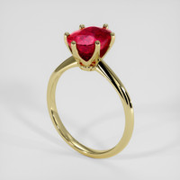 3.10 Ct. Ruby Ring, 14K Yellow Gold 2