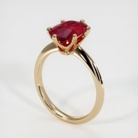 2.74 Ct. Ruby Ring, 14K Yellow Gold 2