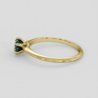0.81 Ct. Bluish Green Sapphire Ring, 14K Yellow Gold 4