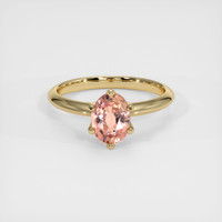 0.97 Ct. Padparadscha Sapphire Ring, 14K Yellow Gold 1