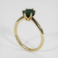 1.30 Ct. Green Sapphire Ring, 14K Yellow Gold 2